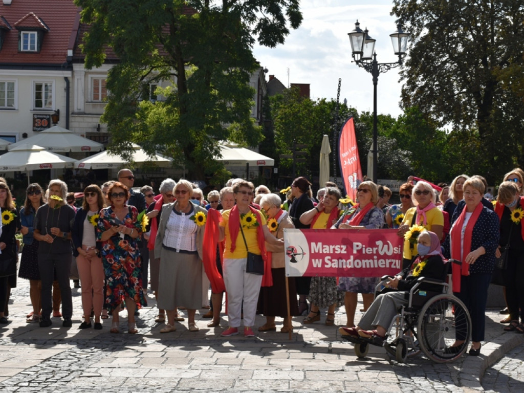 Amazonki propagowały profilaktykę. Marsz Pier[w]si przeszedł przez sandomierską starówkę [zdjęcia]