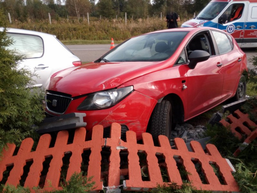 Dwa samochody na jednym ogrodzeniu w Alfredówce [zdjęcia]