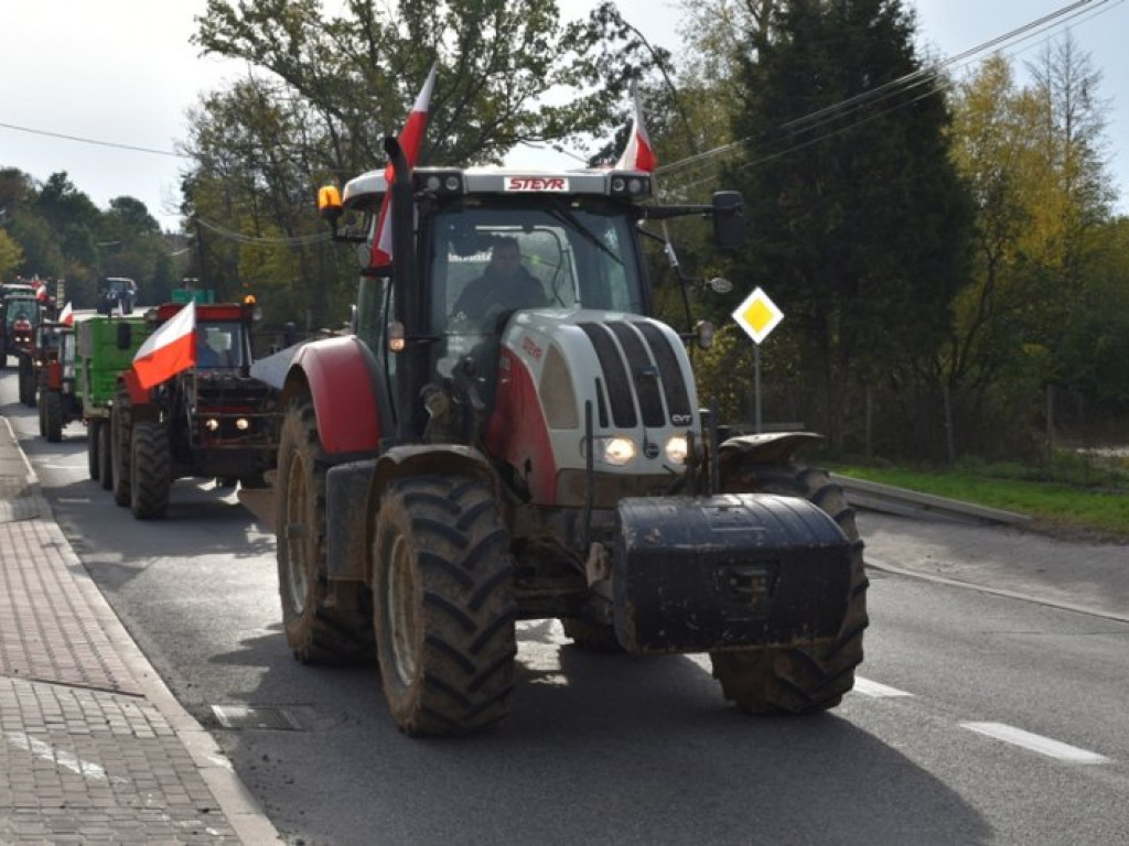 Protest rolników na krajowej 