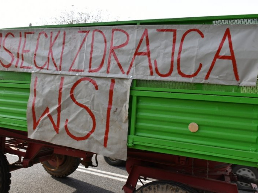 Protest rolników na krajowej 