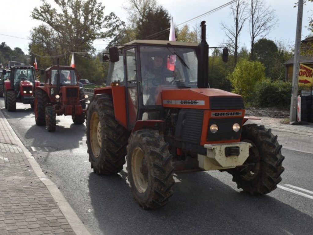 Protest rolników na krajowej 