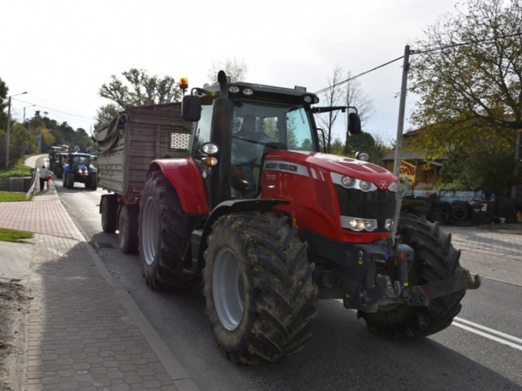 Protest rolników na krajowej 