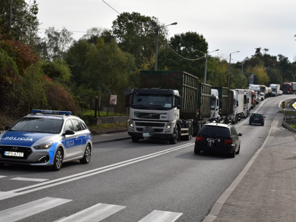 Protest rolników na krajowej 
