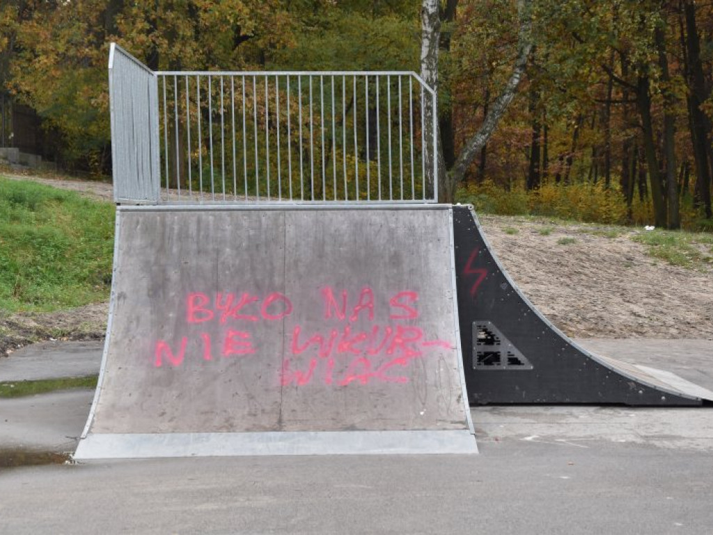 Nowa Dęba. Akty wandalizmu - zniszczone pomniki, pomalowane przedszkole, bloki [zdjęcia]