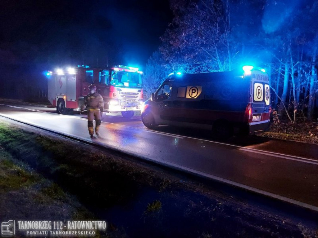 Nowa Dęba. Wypadek samochodu osobowego [zdjęcia]