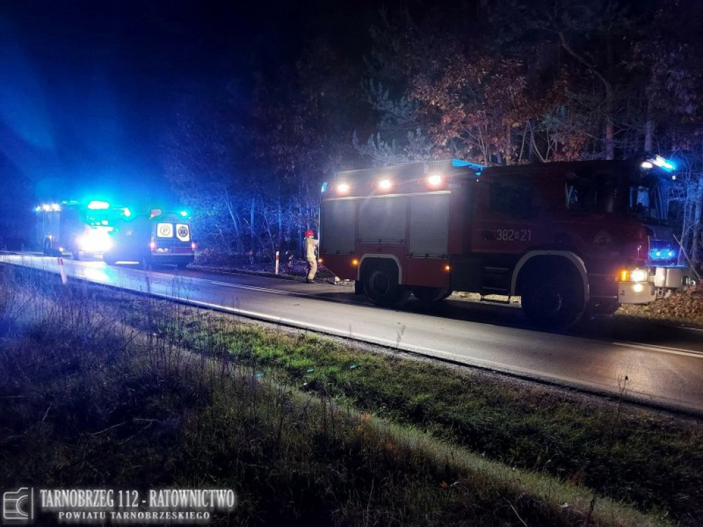 Nowa Dęba. Wypadek samochodu osobowego [zdjęcia]