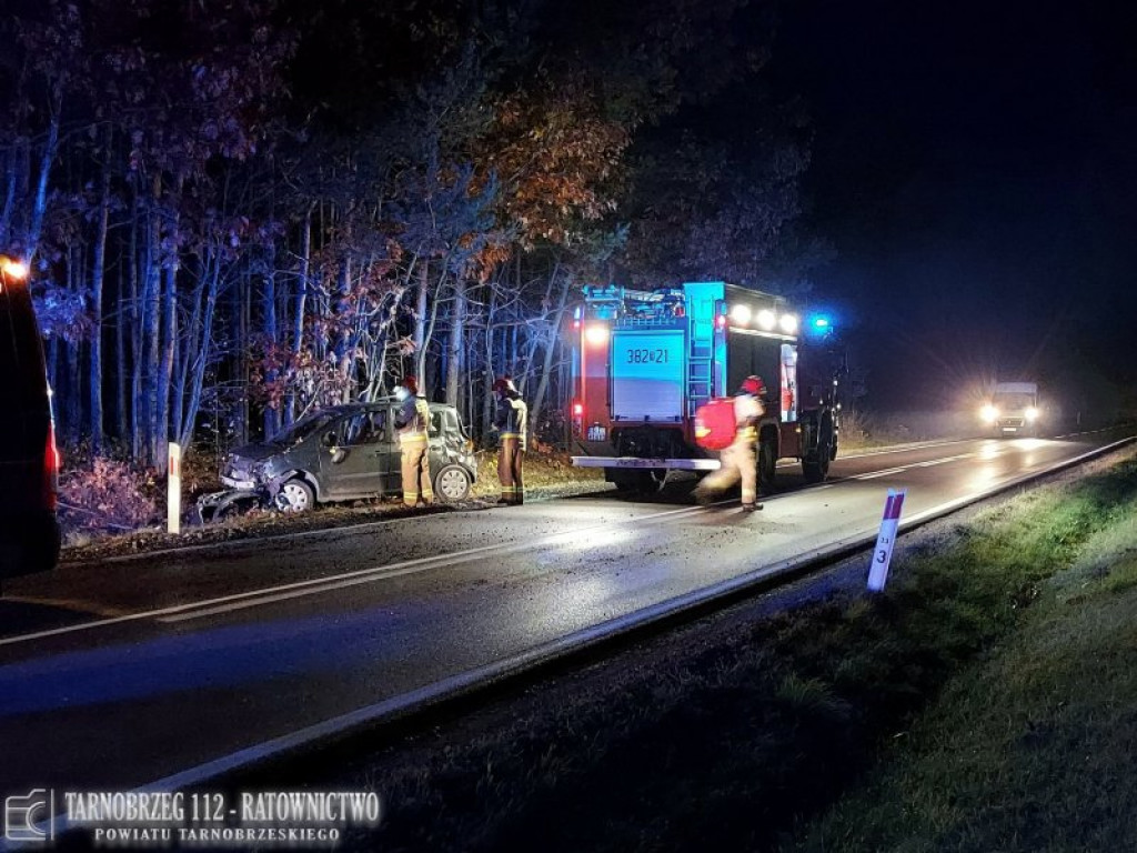 Nowa Dęba. Wypadek samochodu osobowego [zdjęcia]