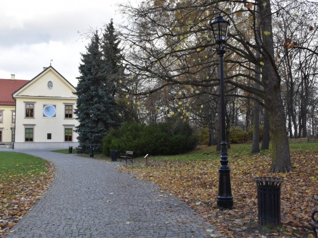 Tarnobrzeg. W Parku Dzikowskim będzie jaśniej. Pojawiły się lampy [zdjęcia]
