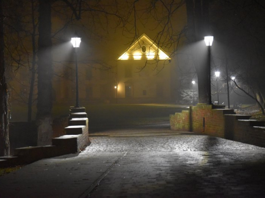 W parku przed Zamkiem Dzikowskim rozbłysły lampy [zdjęcia]