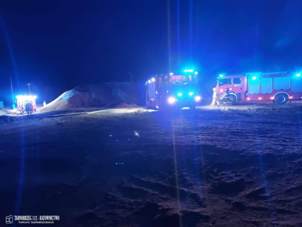 Pożar pelletu w Woli Baranowskiej [zdjecia]