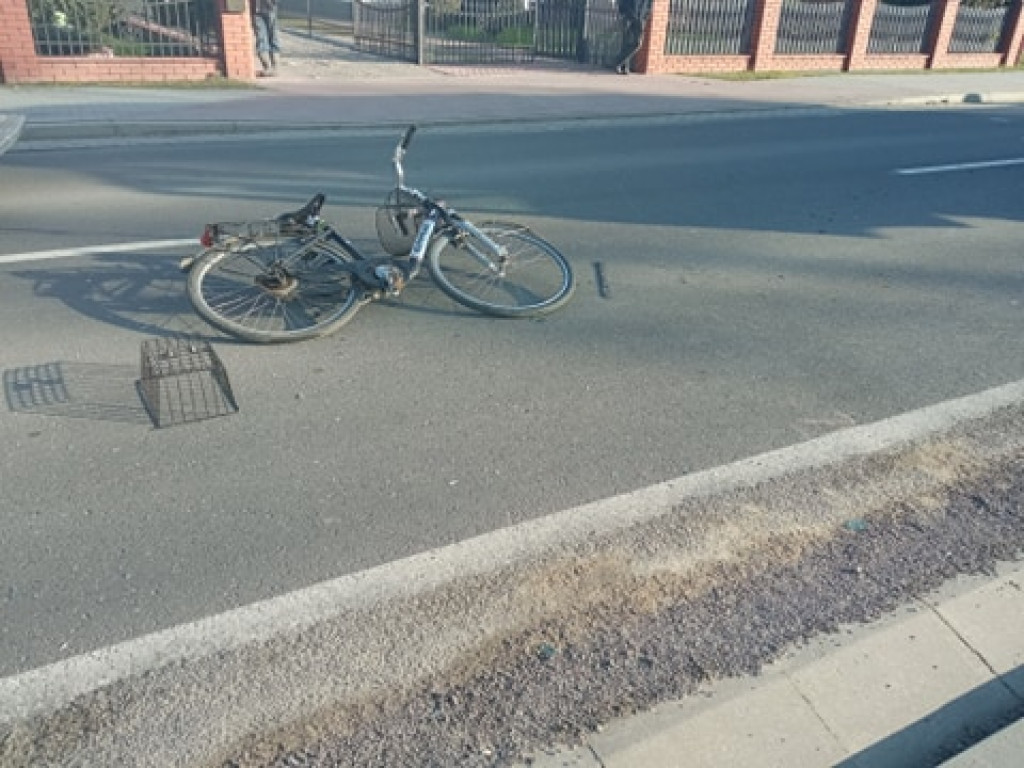 Potrącona rowerzystka w Woli Baranowskiej [wideo][zdjęcia]