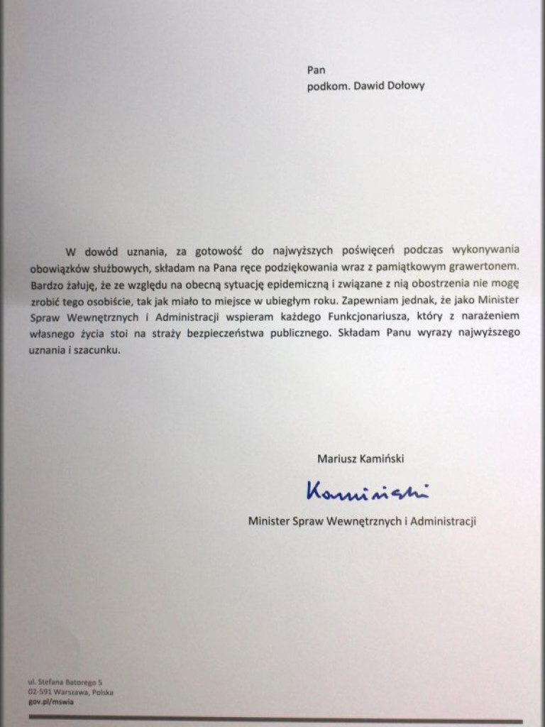 Tarnobrzeski policjant wyróżniony. Ma wiele zasług! [zdjęcia]