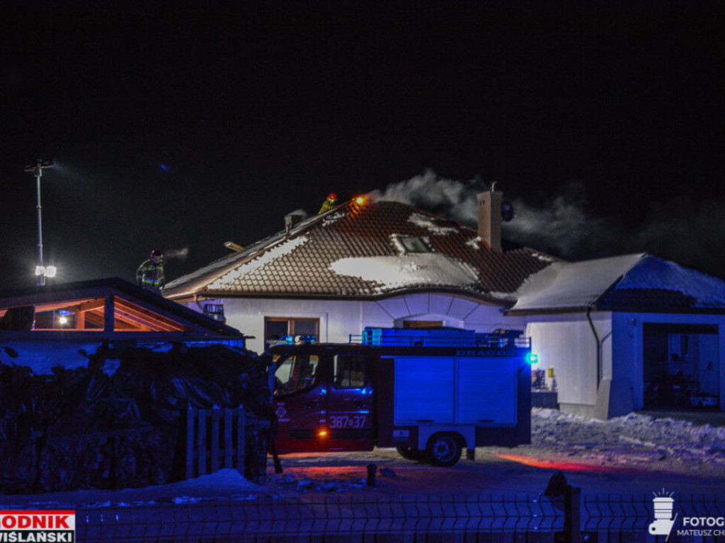 Nocny pożar domu w Zabrniu w gminie Grębów [zdjęcia]