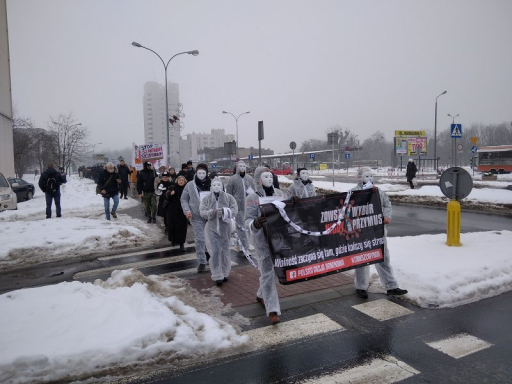 W Stalowej Woli protestowali przeciwko obostrzeniom [zdjęcia]