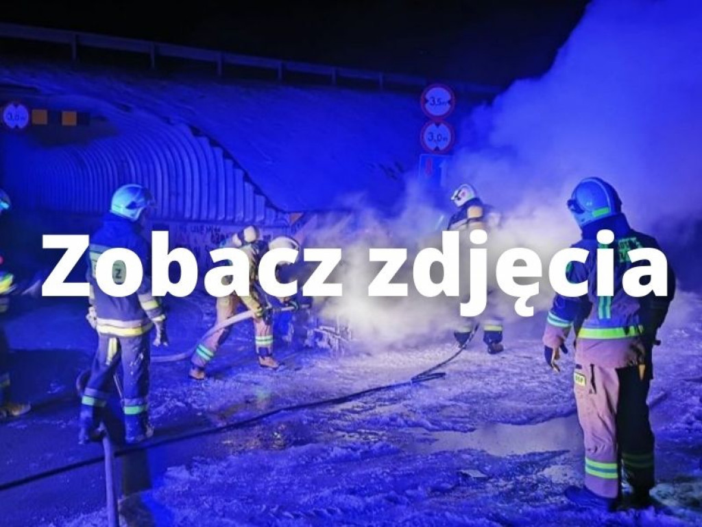 W Grębowie wybuchł pożar samochodu, pojazd spłonął doszczętnie [zdjęcia]