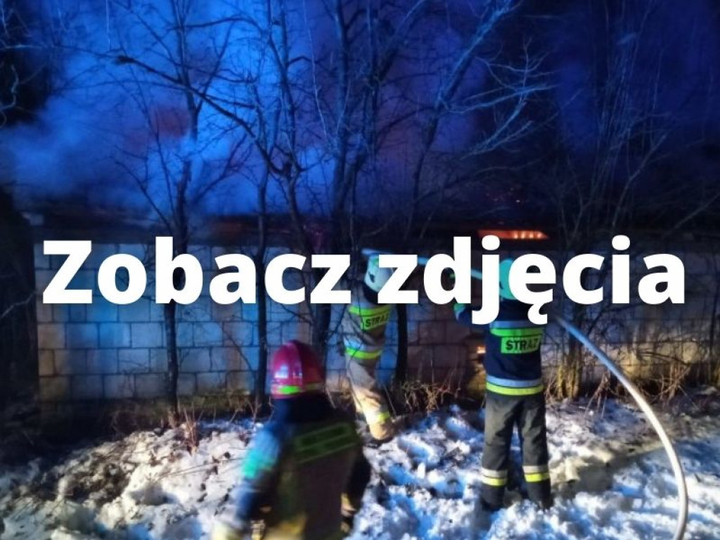 Spory pożar w pow. sandomierskim. Pięć jednostek straży pożarnej w akcji [zdjęcia]