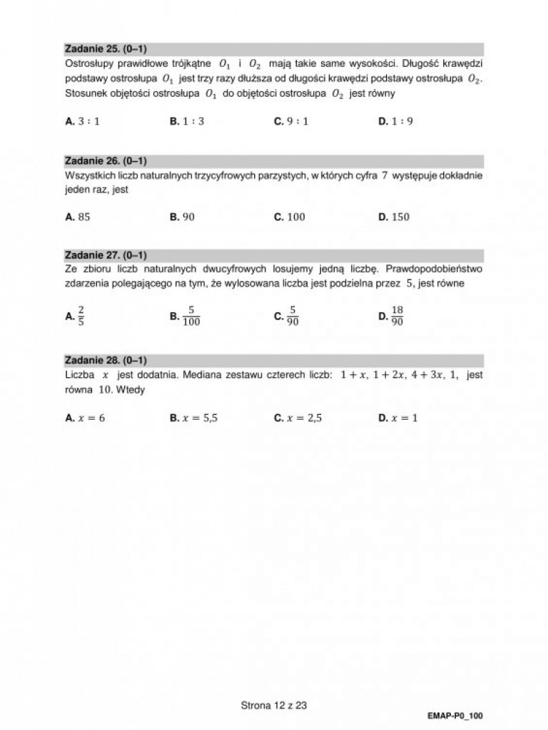 Matura próbna 2021 - arkusze egzaminacyjne z matematyki
