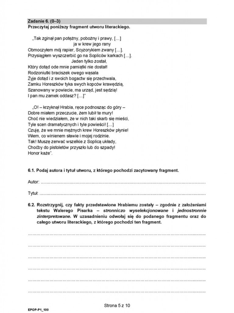 Matura próbna 2021 - arkusze egzaminacyjne z języka polskiego