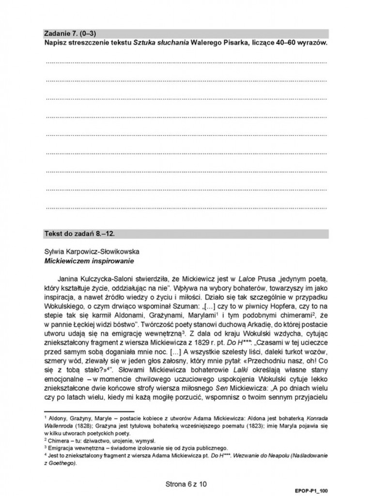 Matura próbna 2021 - arkusze egzaminacyjne z języka polskiego