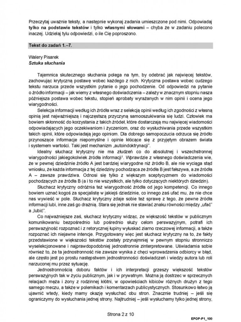 Matura próbna 2021 - arkusze egzaminacyjne z języka polskiego