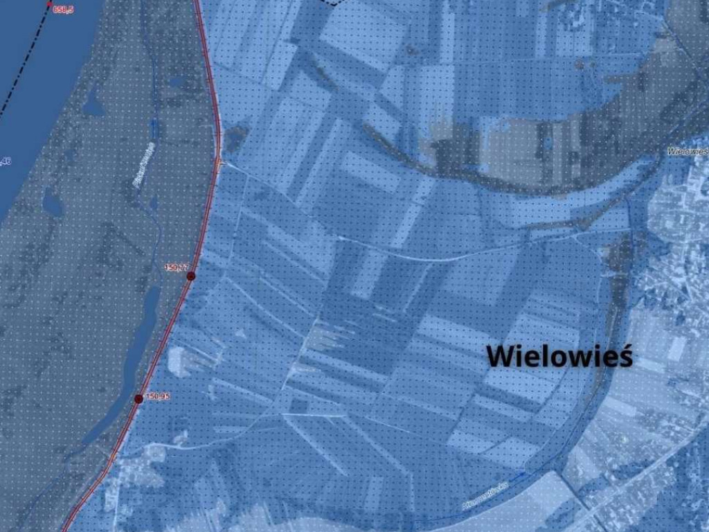 Zobacz mapy terenów zalewowych w Tarnobrzegu. Osiedla Dzików, Wielowieś, Sobów, Zakrzów, Sielec