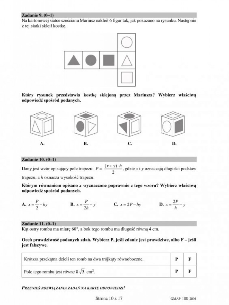 Próbny egzamin ósmoklasisty 2021 - arkusze z matematyki