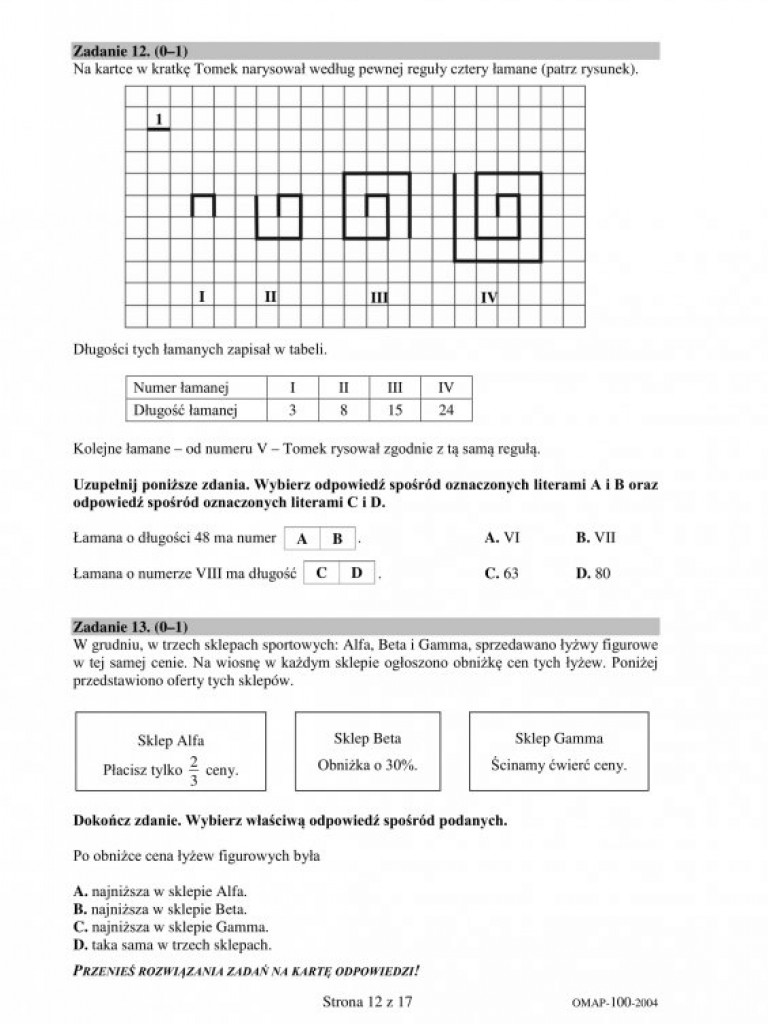 Próbny egzamin ósmoklasisty 2021 - arkusze z matematyki