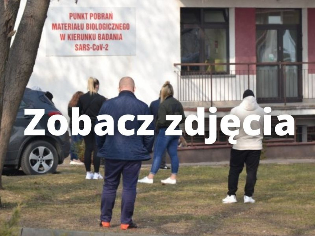 Tarnobrzeg. Stoją w kolejce, żeby zrobić test na obecność koronawirusa [zdjęcia]