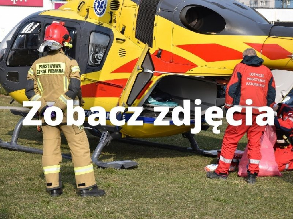 Tarnobrzeg. Śmigłowiec LPR lądował w centrum miasta [zdjęcia]