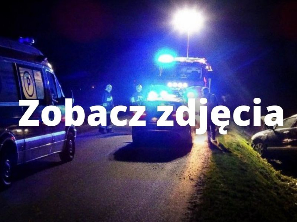 Powiat tarnobrzeski. Kierowca rozbił samochód w rowie [zdjęcia]