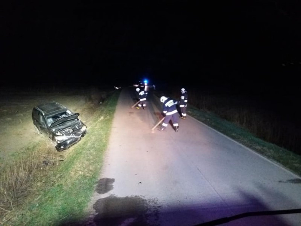 Powiat tarnobrzeski. Kierowca rozbił samochód w rowie [zdjęcia]
