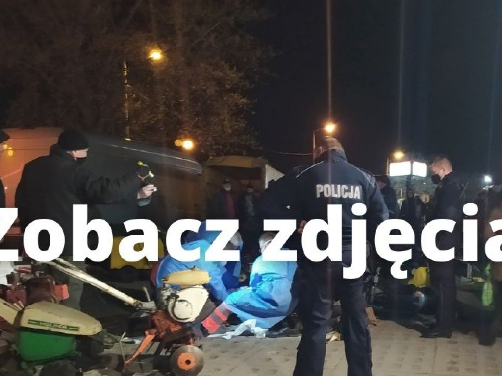 Wypadek na giełdzie w Sandomierzu [zdjęcia]
