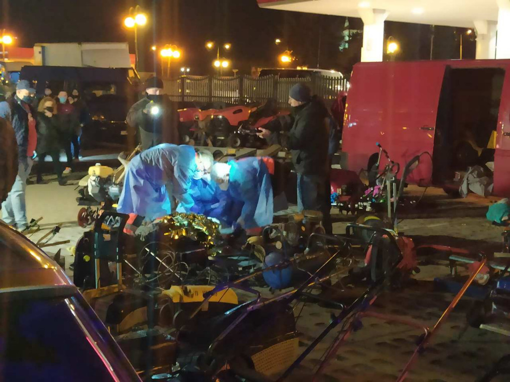 Wypadek na giełdzie w Sandomierzu [zdjęcia]