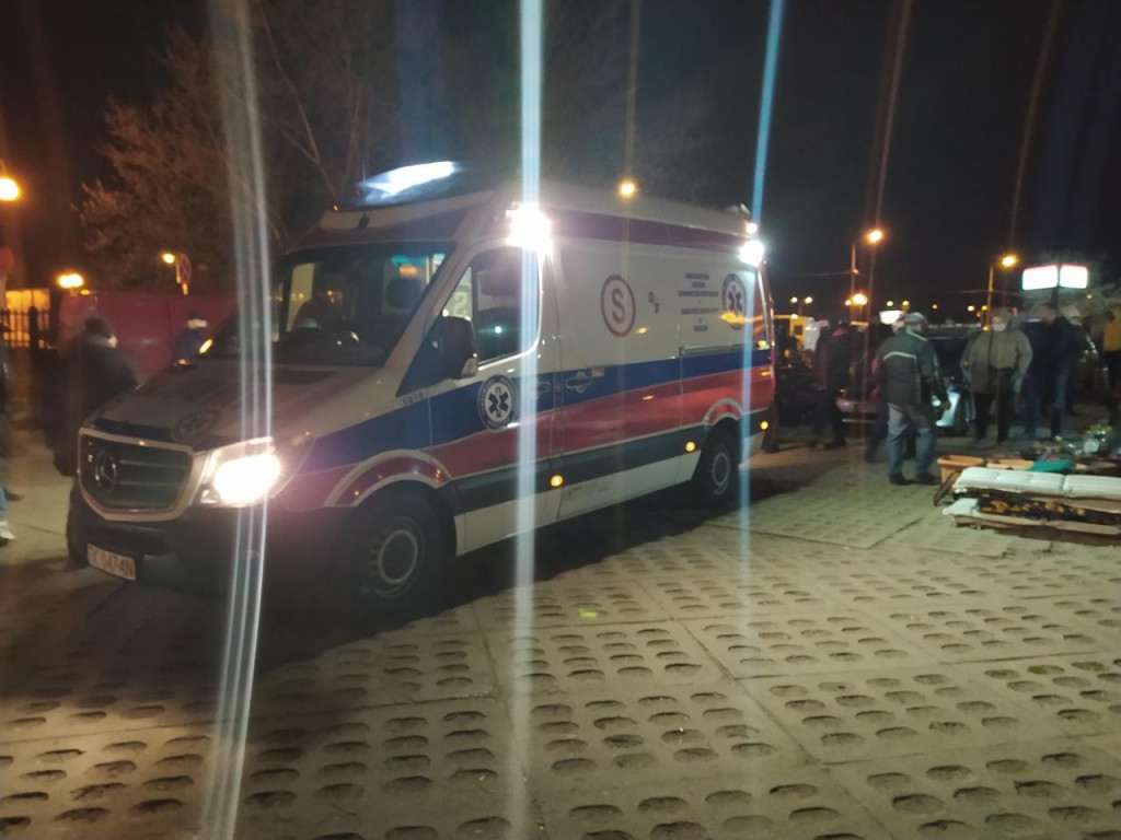 Wypadek na giełdzie w Sandomierzu [zdjęcia]