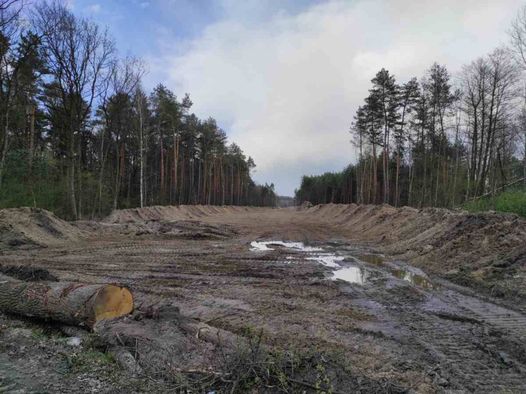 Postęp prac przy budowie obwodnicy Tarnobrzega - okolice Lasu Zwierzynieckiego [zdjęcia]