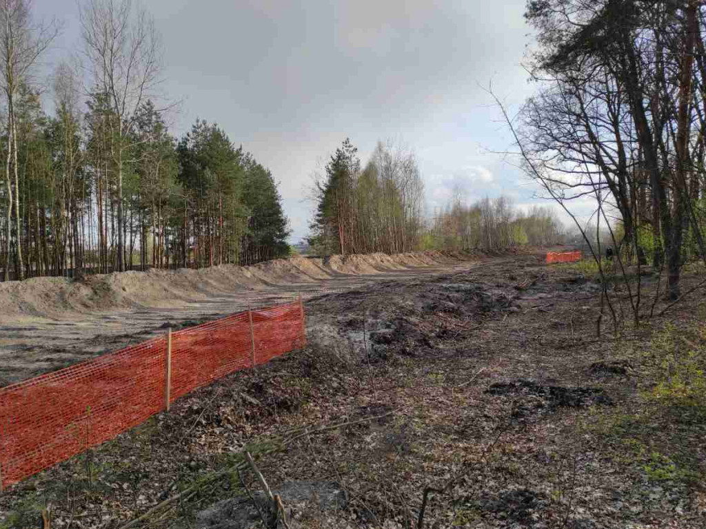 Postęp prac przy budowie obwodnicy Tarnobrzega - okolice Lasu Zwierzynieckiego [zdjęcia]
