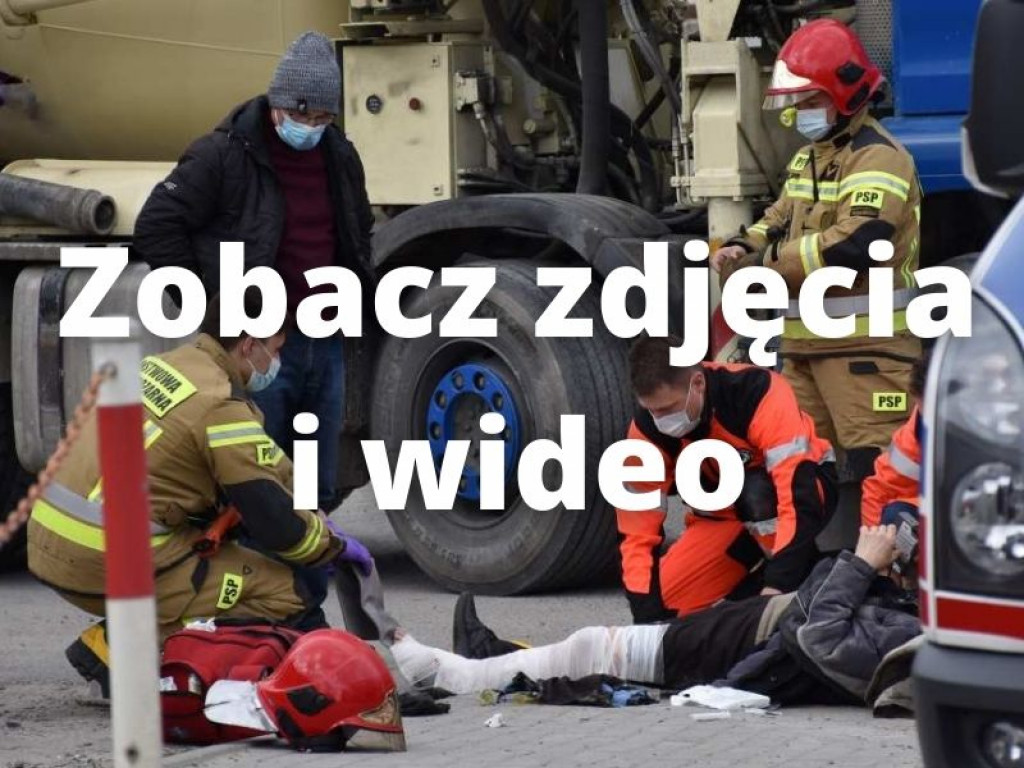 Zderzenie skutera z samochodem ciężarowym na ulicy Strefowej [zdjęcia][wideo]