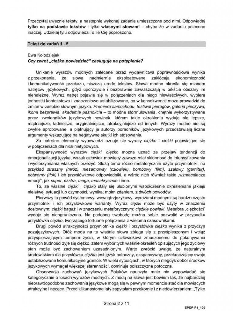 Matura 2021 - arkusze egzaminacyjne z języka polskiego