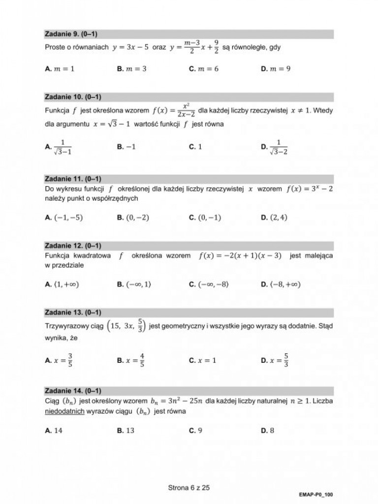 Matura 2021 - arkusze egzaminacyjne z matematyki