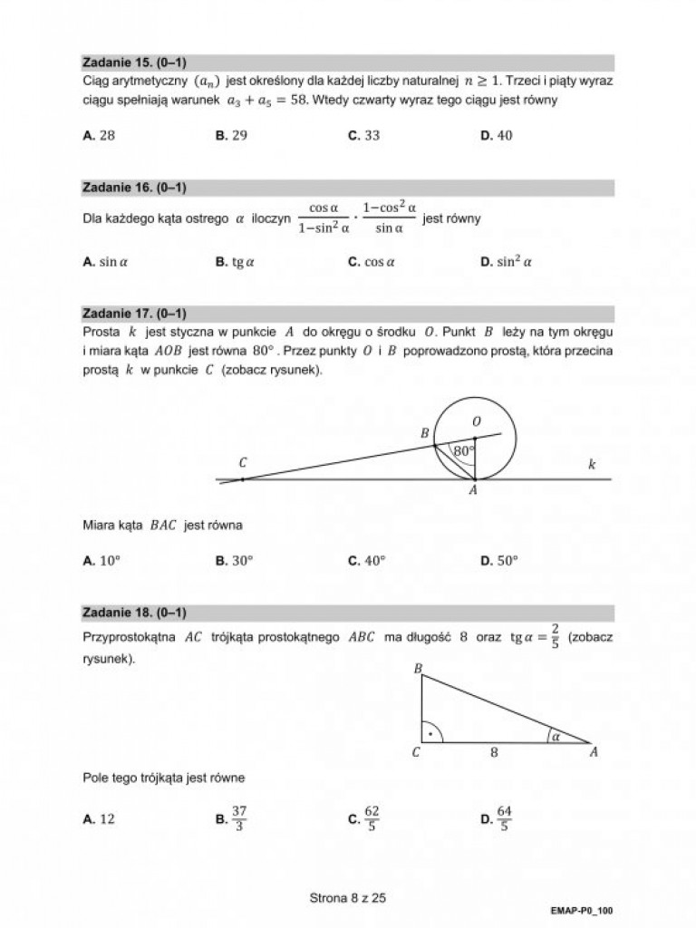 Matura 2021 - arkusze egzaminacyjne z matematyki