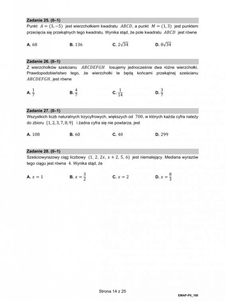 Matura 2021 - arkusze egzaminacyjne z matematyki