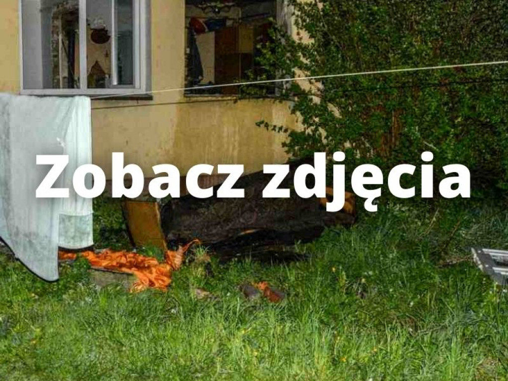 Wybuch gazu w budynku, ranny mężczyzna [zdjęcia]