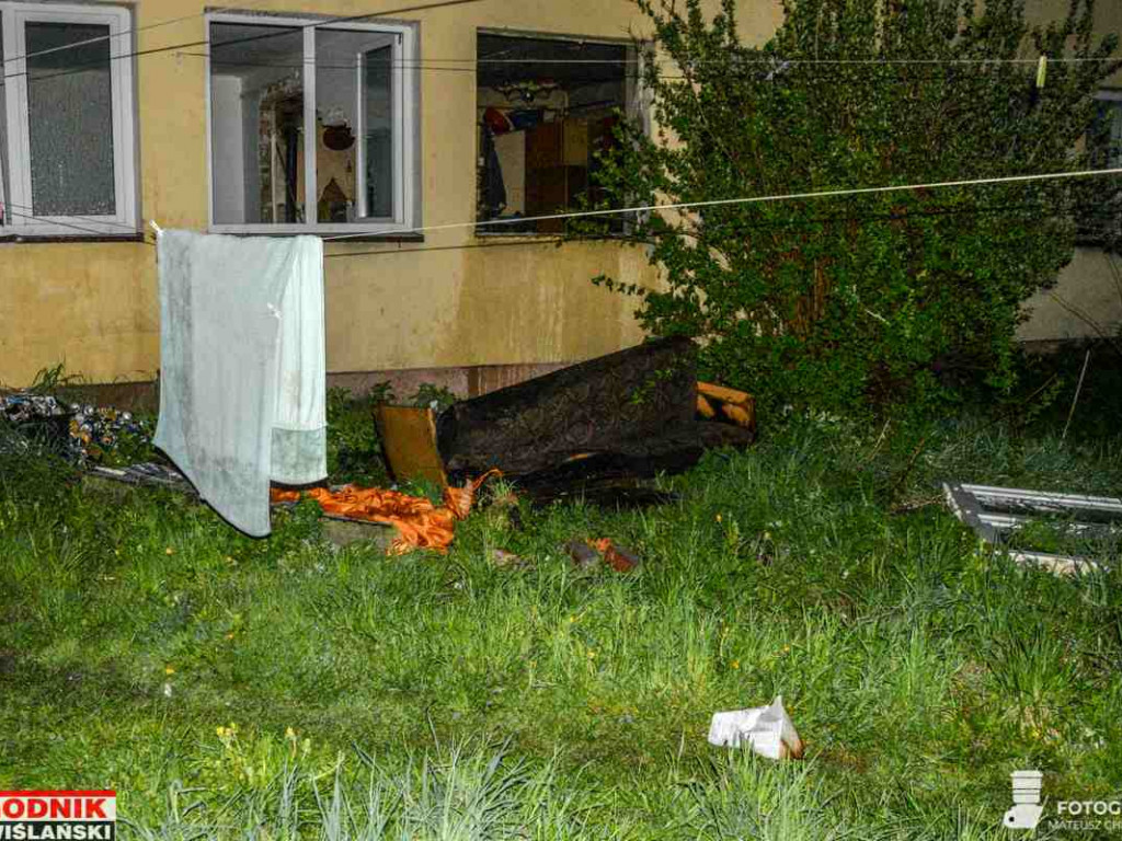 Wybuch gazu w budynku, ranny mężczyzna [zdjęcia]