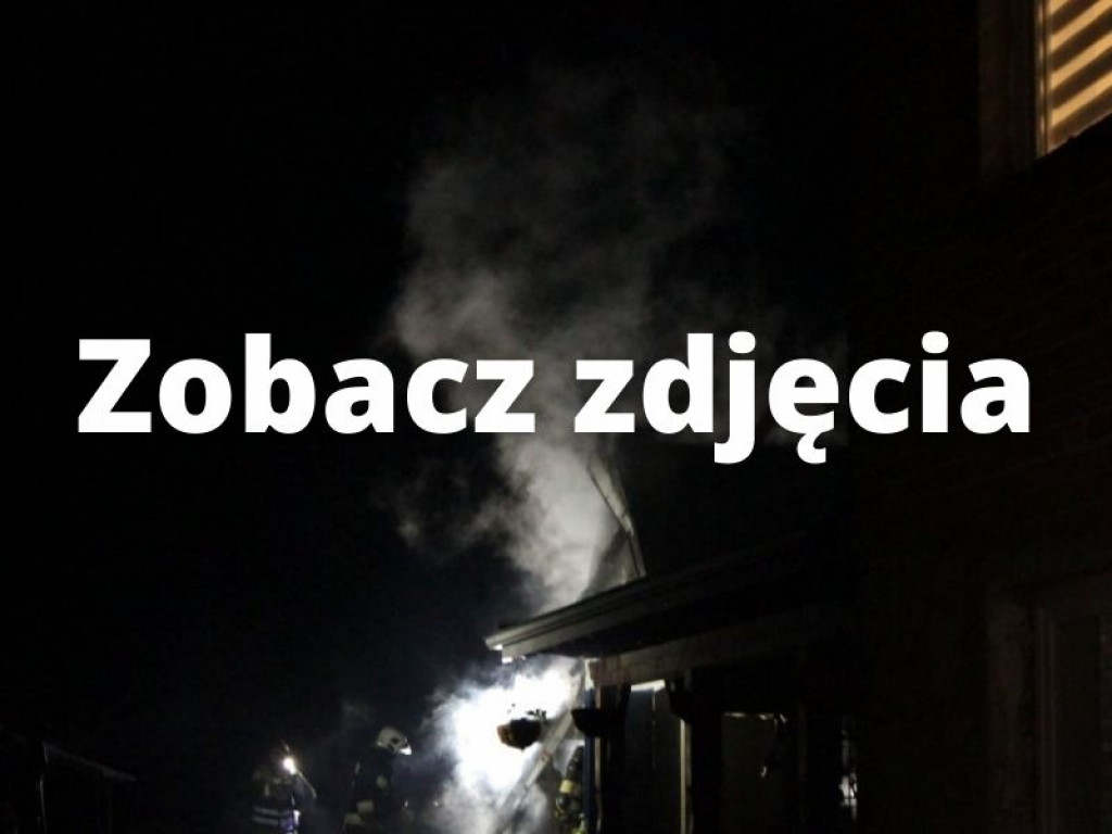 Nocny pożar w Tarnobrzegu-Sobowie. 5 zastępów straży pożarnej w akcji [zdjęcia]
