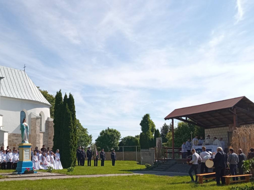 Procesja Bożego Ciała w Goźlicach w gminie Klimontów [zdjęcia]