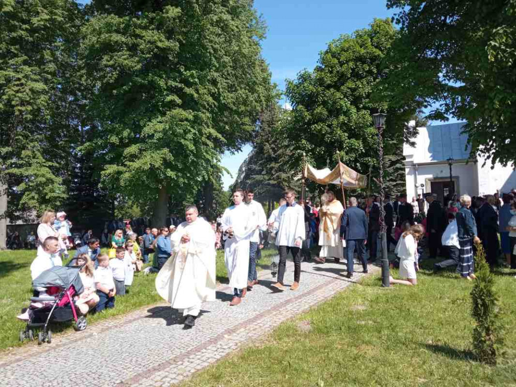 Procesja Bożego Ciała w Goźlicach w gminie Klimontów [zdjęcia]