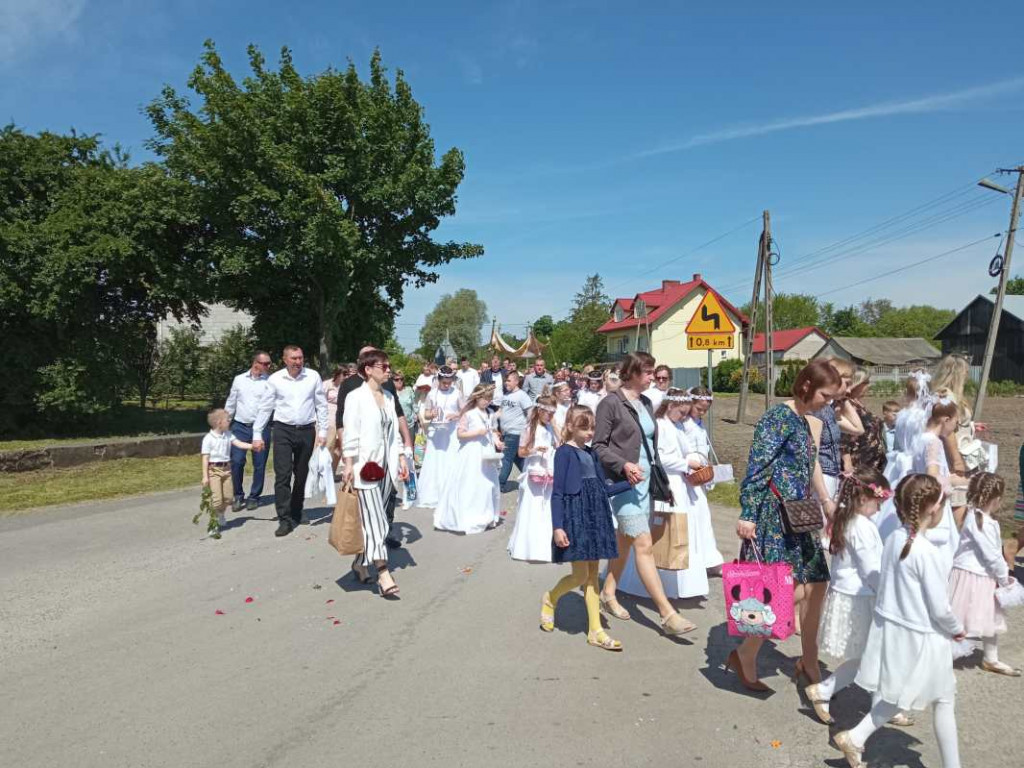 Procesja Bożego Ciała w Goźlicach w gminie Klimontów [zdjęcia]