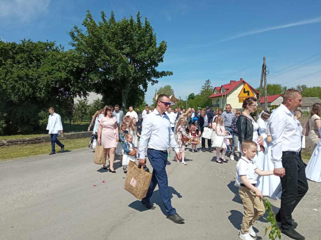 Procesja Bożego Ciała w Goźlicach w gminie Klimontów [zdjęcia]