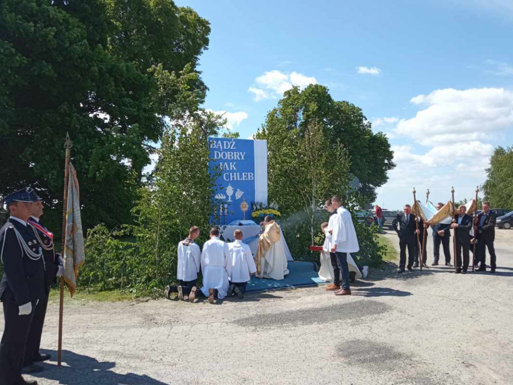 Procesja Bożego Ciała w Goźlicach w gminie Klimontów [zdjęcia]