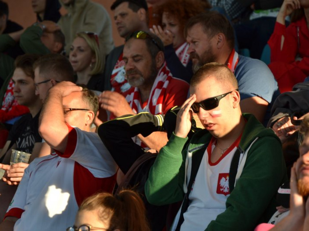 Mecz reprezentacji w Tarnobrzeskiej Strefie Kibica. Emocje i huśtawka nastrojów [zdjęcia]